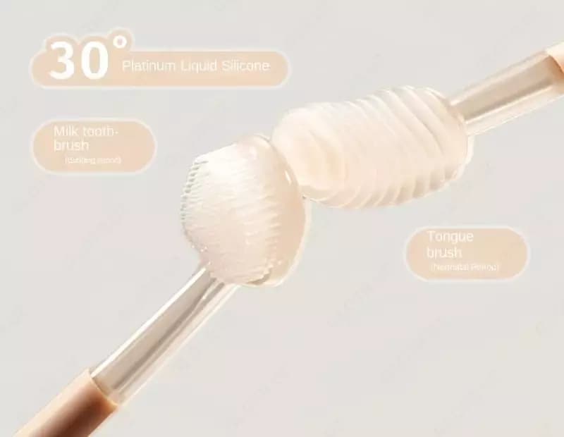 Силиконовый набор щеток "Royal Care" для массажа дёсен, чистки зубов и языка, от 0 до 12 мес. (NEW) — 5