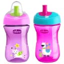 Поильник с трубочкой ADVANCE CUP 12m+ PINK/PURPLE, арт.CH069411
