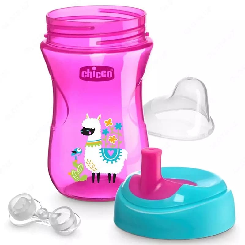 Поильник с трубочкой ADVANCE CUP 12m+ PINK/PURPLE, арт.CH069411 — 2