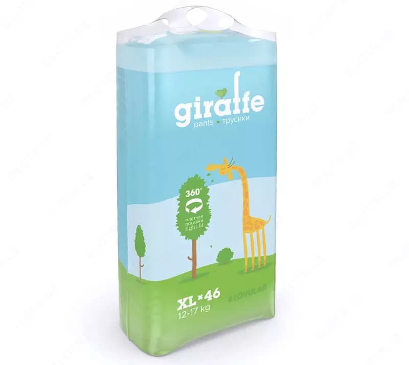 Трусики-подгузники LOVULAR GIRAFFE, , 12-15кг, размер XL — 1