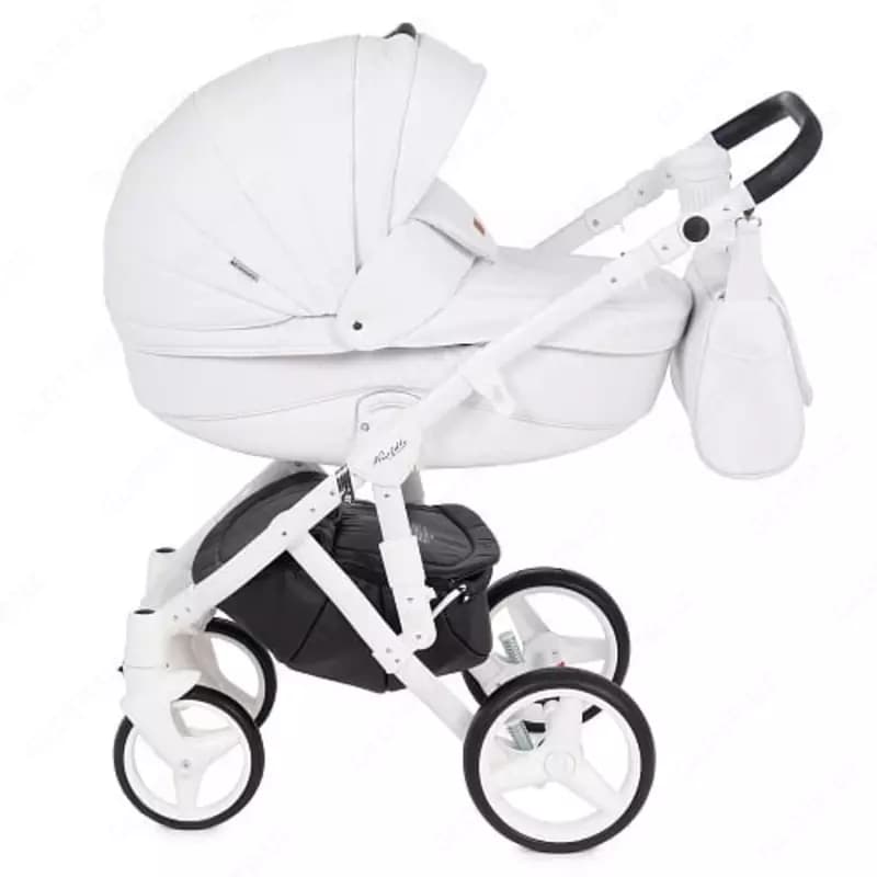 Детская коляска 2-в-1 "Adamex" Barletta Deluxe 11S (Польша) Белая — 2