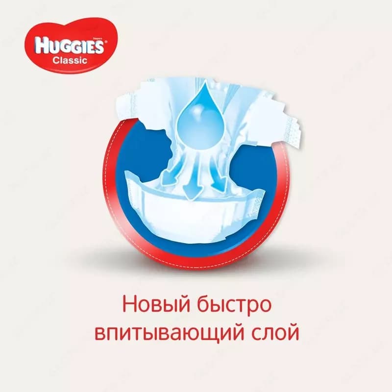 Подгузники Huggies Classic 4 для детей . 7-18 кг, 50 шт — 4