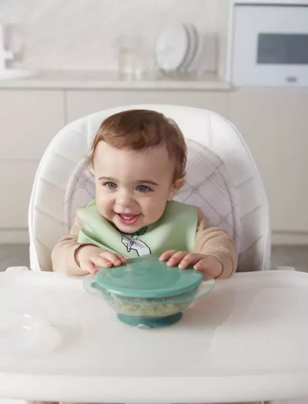 Тарелка на присоске с крышкой, 240 мл Happy Baby (Великобритания) — 4