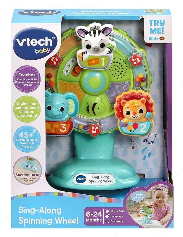 Интерактивная сенсорная игрушка "Vtech" Учись с животными, 6м+, батарейки тип ААА, фразы и звуки, (NEW) — 4