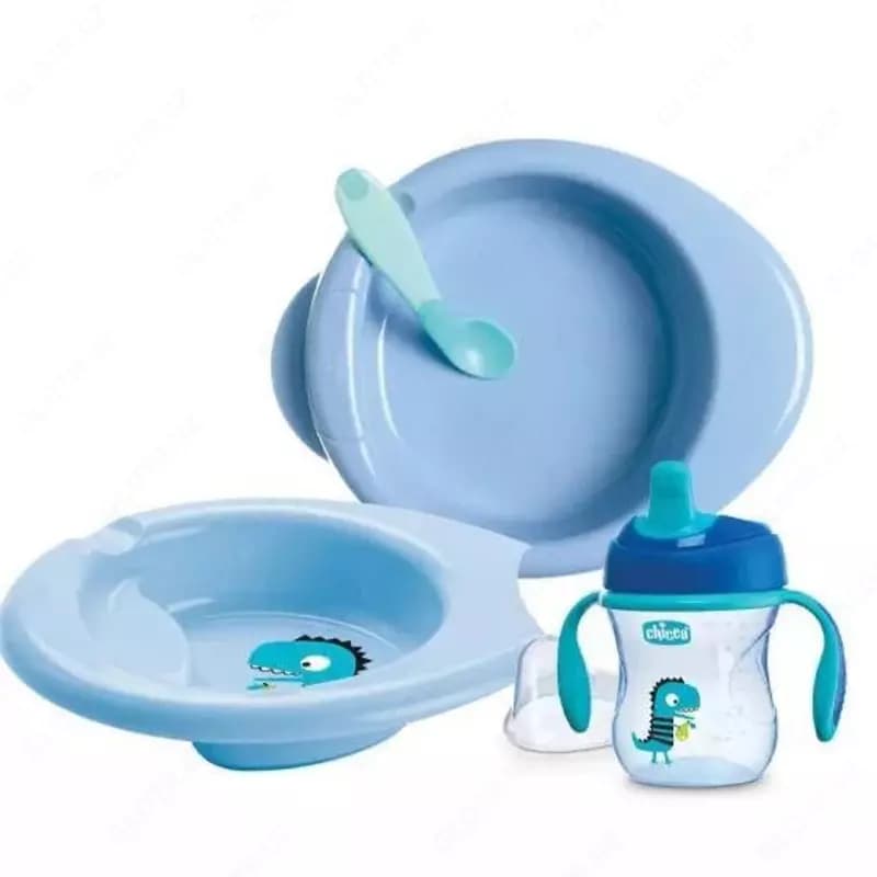 Набор столовых приборов для детей ”CHICCO” 6м+, 4 предмета (Blue) — 2