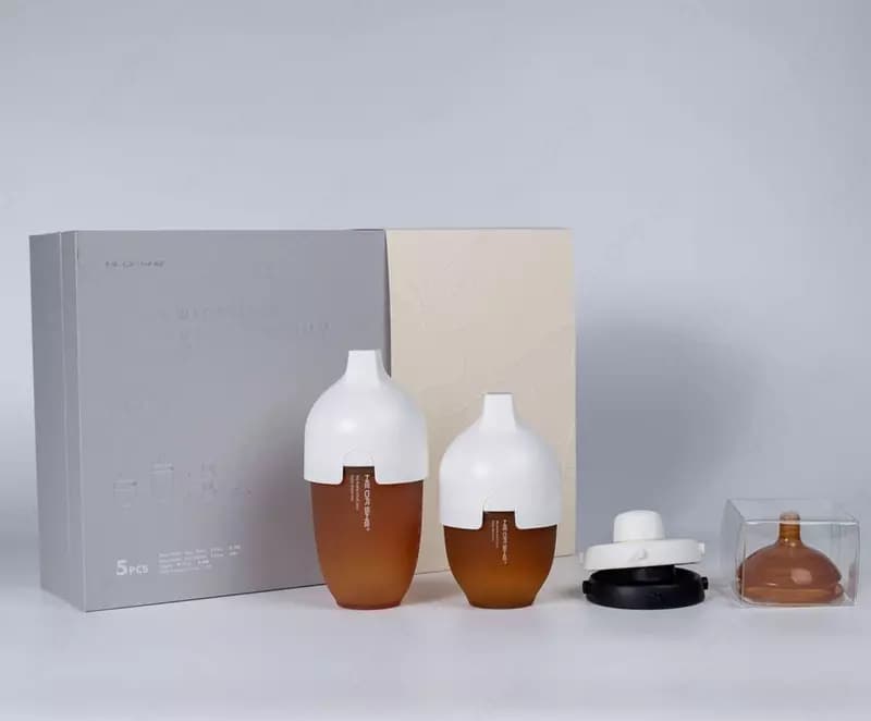 Премиальный подарочный набор детских бутылочек HEORSHE Ultra Wide Neck Premium Gift Set белый — 1