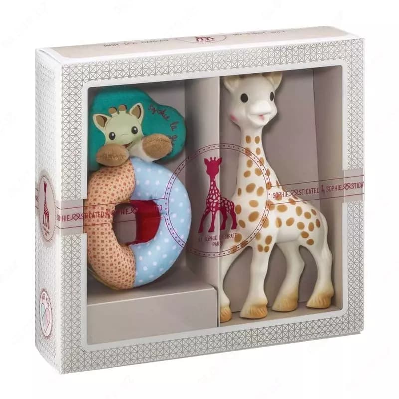 Прорезыватели Подарочный набор Sophiesticated (Жираф Софи + погремушка), 🦒Sophie la girafe — 1