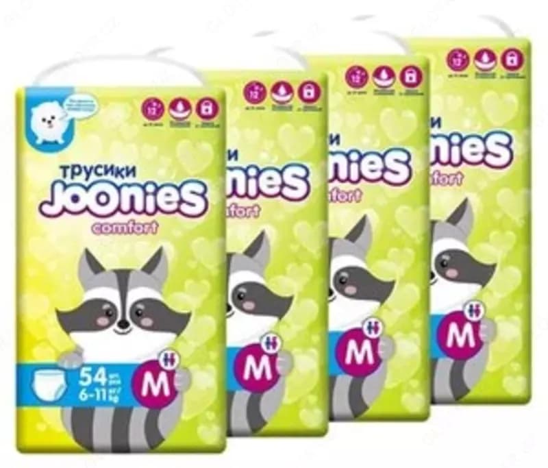 Joonies трусики Comfort M, 6-11 кг, 54 шт., 4 уп. — 1