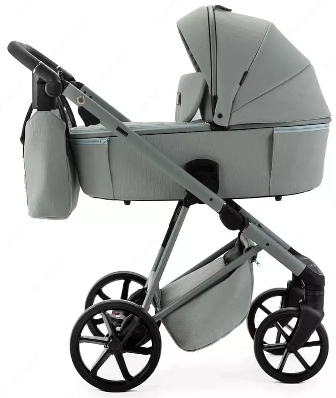 Детская коляска 2-в-1 "Adamex" Delta Natura DN-8-MINT (Польша) Мята — 2