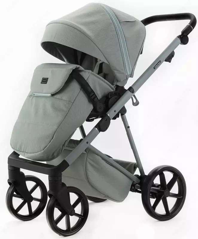 Детская коляска 2-в-1 "Adamex" Delta Natura DN-8-MINT (Польша) Мята — 5