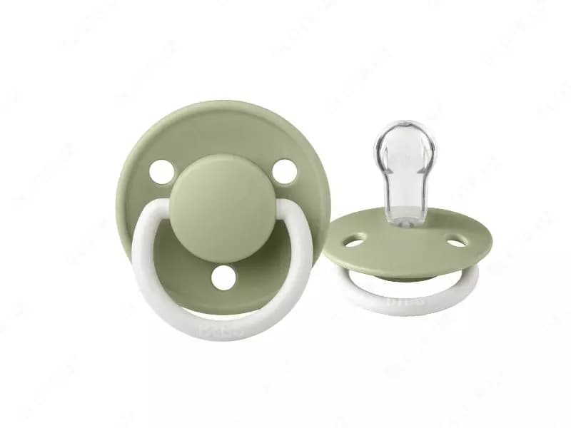 Соска-пустышка BIBS De Lux Silicone sage Glow 0-36 мес — 1