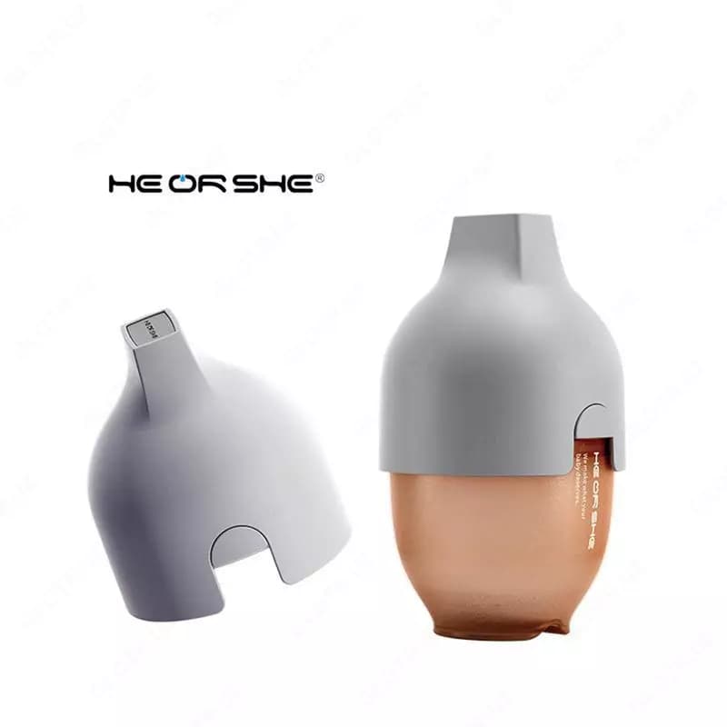 Бутылочка HEORSHE силиконовая антиколиковая серая 160 мл — 1