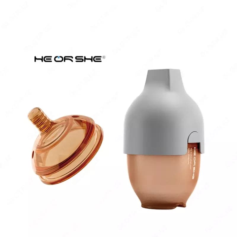 Бутылочка HEORSHE силиконовая антиколиковая серая 160 мл — 2