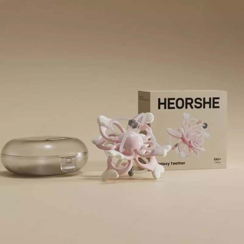 Прорезыватель для зубов HEORSHE space розовый — 2