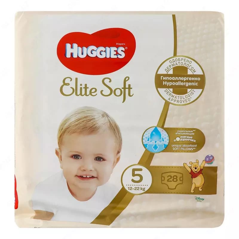 Подгузники Huggies Elite Soft 5 (12-22кг) 28шт — 1