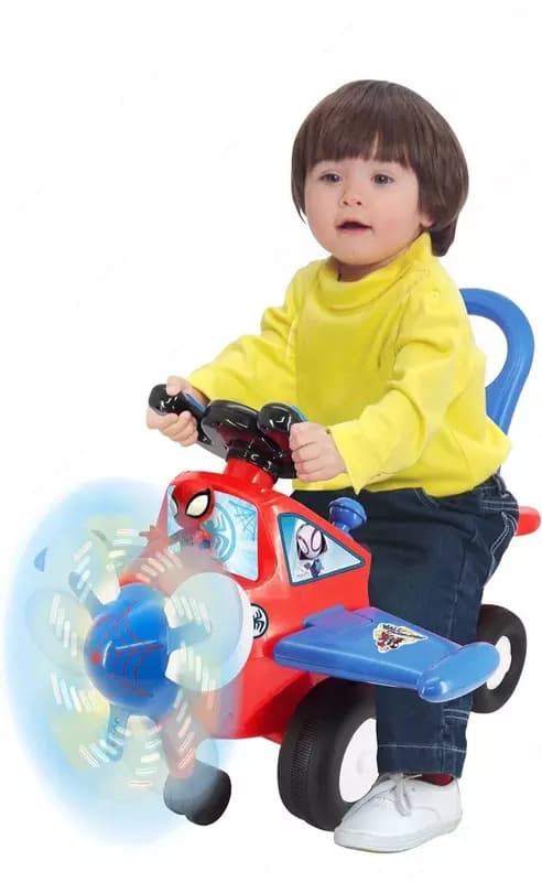 Каталка-пушкар Kiddieland Самолет Человек Паук с пропеллером — 3