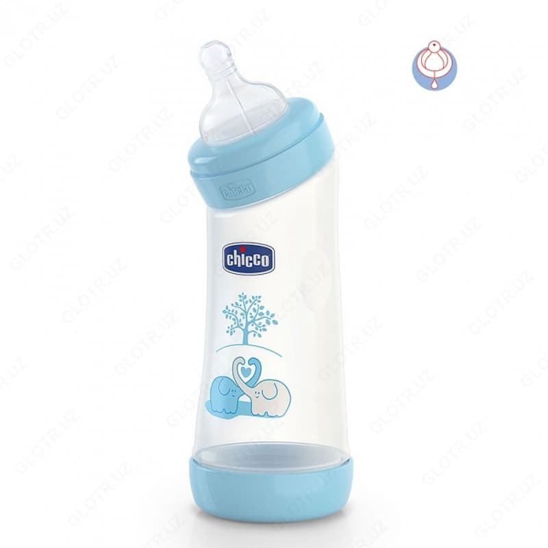 БУТЫЛКА ДЛЯ КОРМЛЕНИЯ CHICCO WELLB FEEDB. ANGLED PP BOY 250ML REG SIL — 1