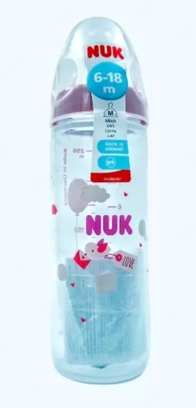 Nuk Бутылка Classik с силиконовой соской, 6+ мес., 250 мл — 1