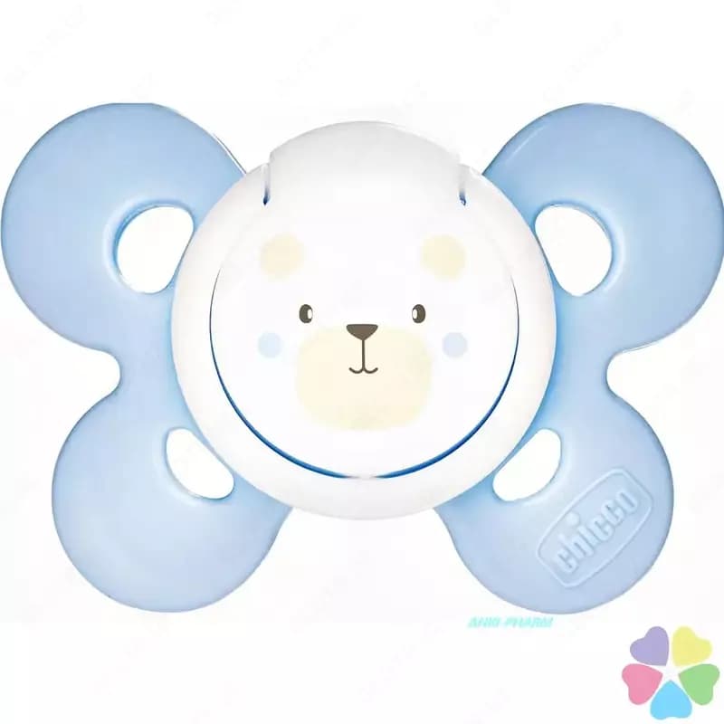 Соска-пустышка PHYSIOCOMFORT BLUE/WHITE 0-6m SIL 1PC, арт.CH74911-21 — 2