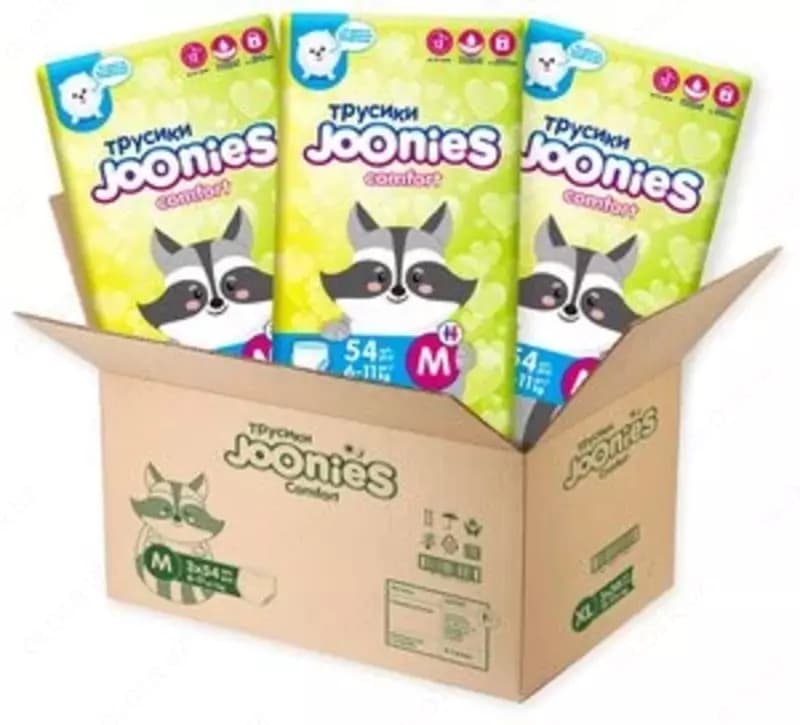 Joonies трусики Comfort M, 6-11 кг, 54 шт., 3 уп.. — 1