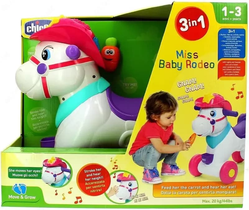Лошадка-каталка CHICCO BABY RODEO & FRIENDS, арт.CH11314-00 — 3