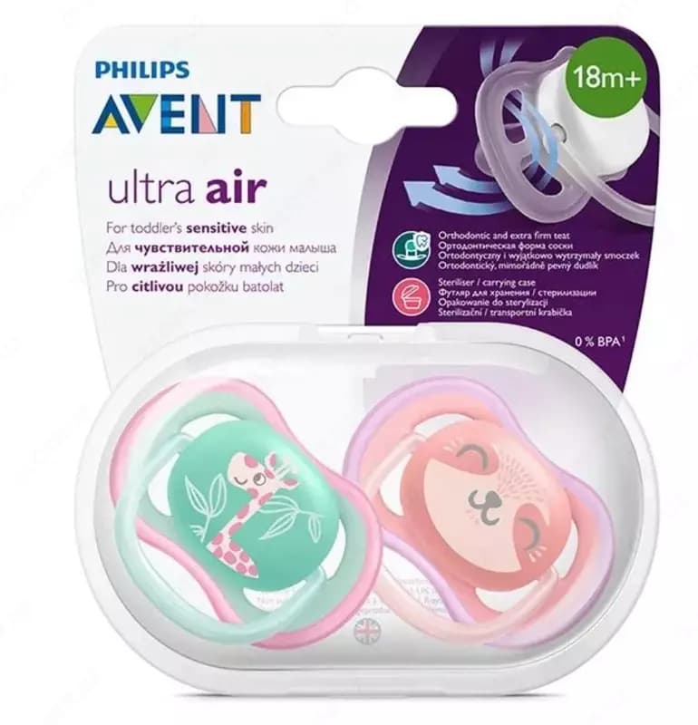 Philips Avent Пустышки 2шт (ultra air, 18m+) — 2