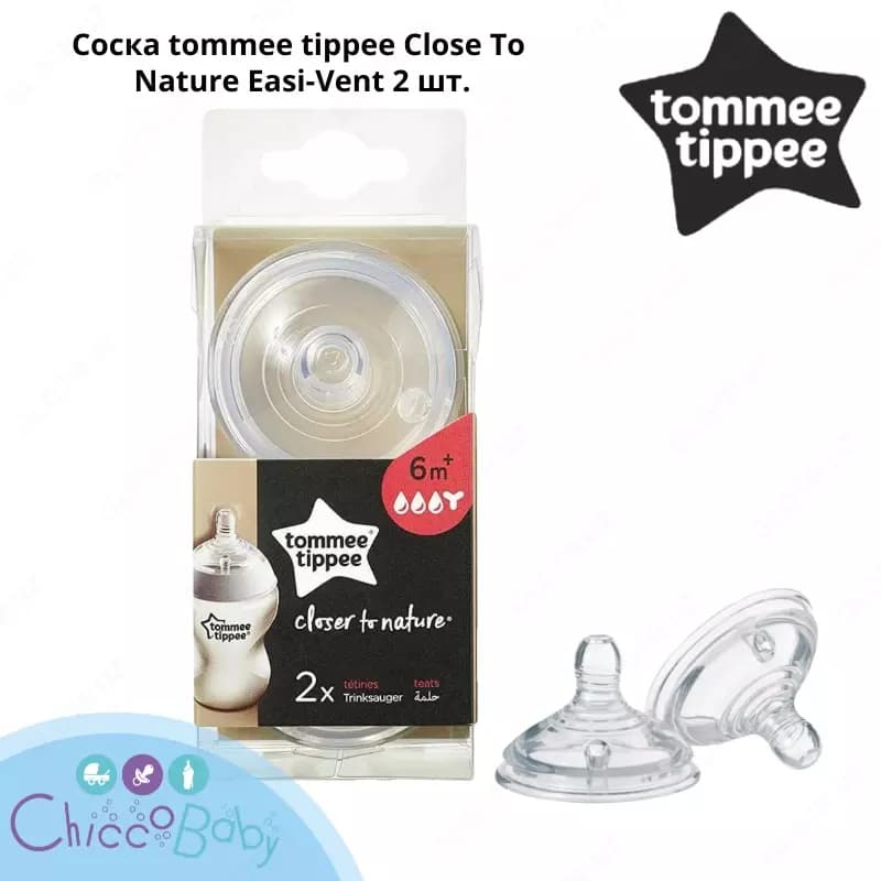 Соска tommee tippee Close To Nature Easi-Vent 2 шт. — 1
