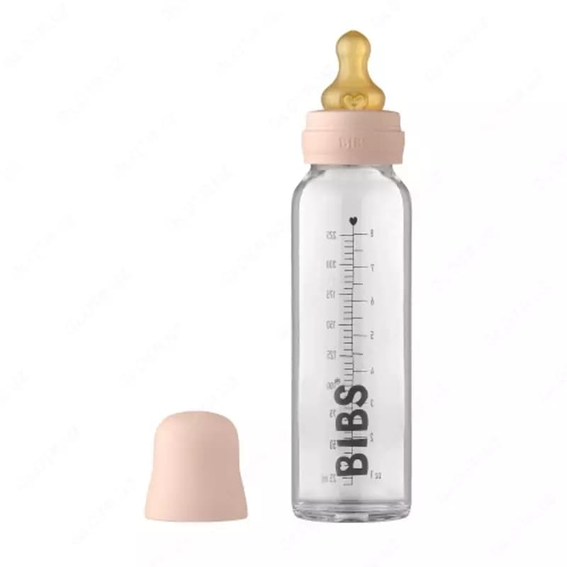 Бутылочка для кормления в наборе 225 мл BIBS Baby Glass Bottle Blush — 1