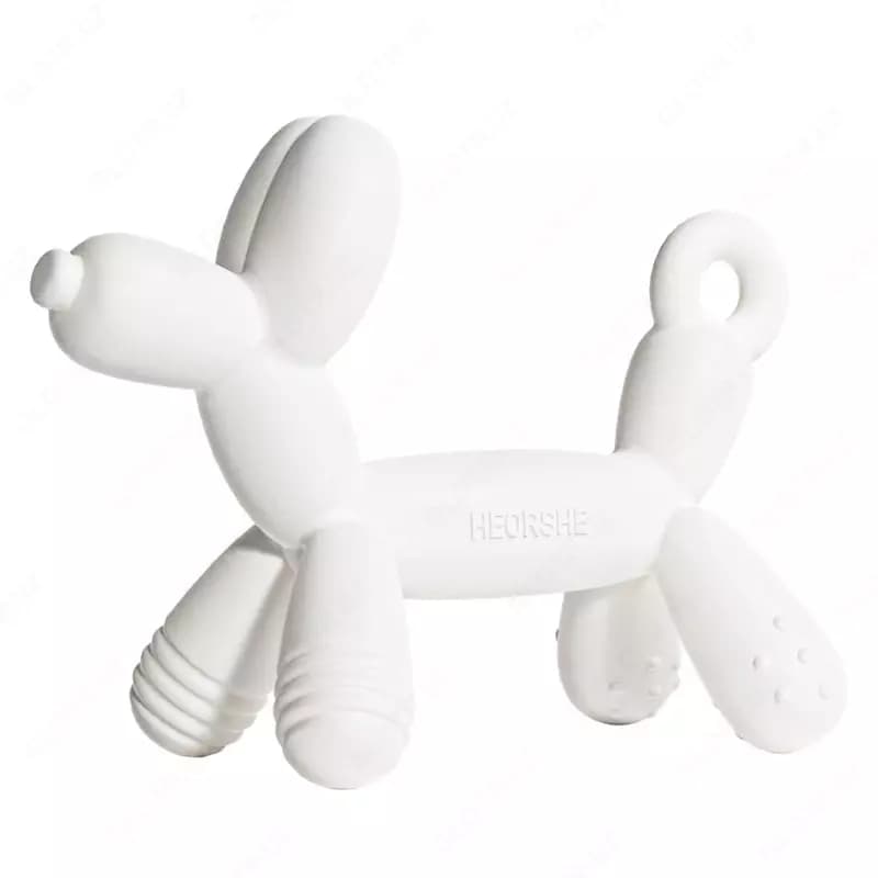 Силиконовый прорезыватель для зубов HEORSHE PUPPY белый — 3