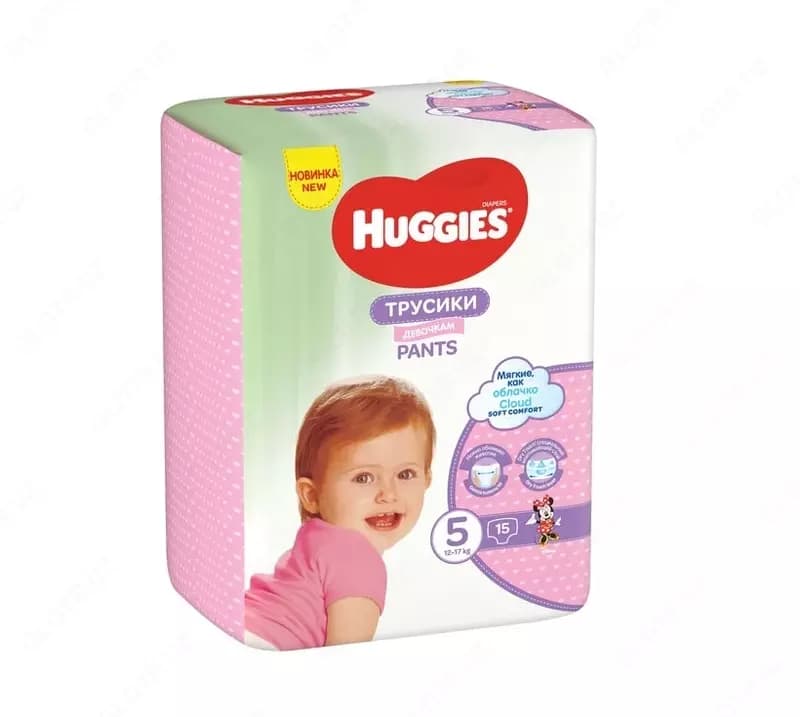 Подгузники Huggies Ultra Comfort 5 для девочек 12-22 кг, 64 шт — 1