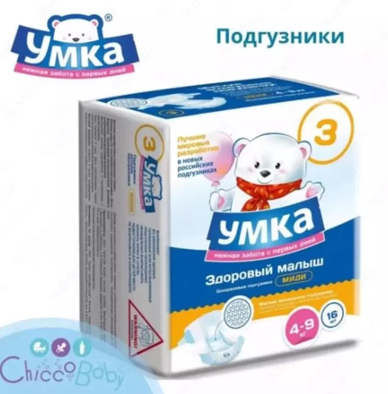 Подгузники Умкa 3M 4-9кг 16шт — 2
