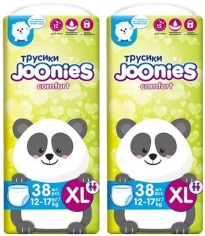 Joonies трусики Comfort XL, 12-17 кг, 38 шт., 2 уп., белый — 1