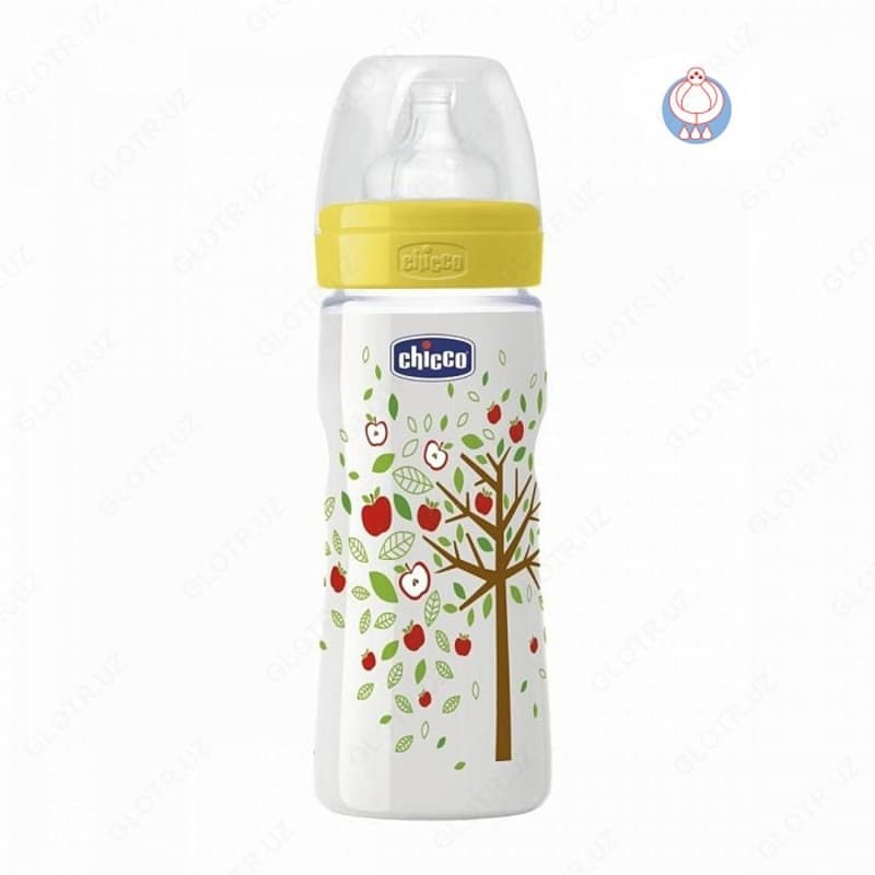 БУТЫЛКА ДЛЯ КОРМЛЕНИЯ CHICCO WELLB FEEDB PP 330ML FAS SIL EPGRGBF — 1
