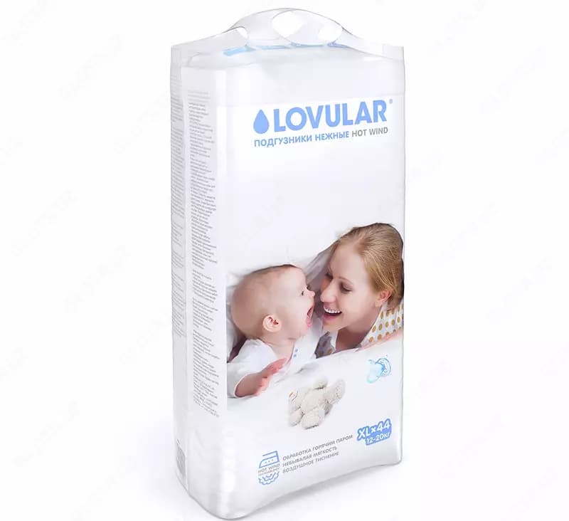Подгузники LOVULAR HOT WIND, 12-20кг, Размер XL — 1