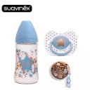 Набор Suavinex Haute Couture «Звезда»: бутылочка 270 мл, соска от 4 мес., держатель
