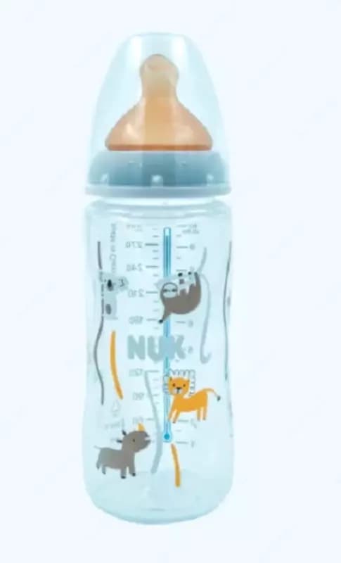 Nuk Бутылка FC+ Temp с латексной соской, носорог, 300 мл — 1
