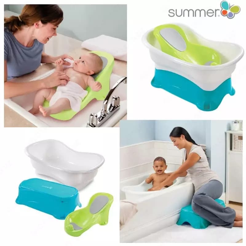 🛁 Детская ванночка Summer Infant Comfort Height Bath с подставкой — 2