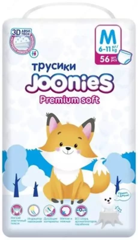 Joonies трусики Premium Soft M 6-11 кг, 56 шт. — 1