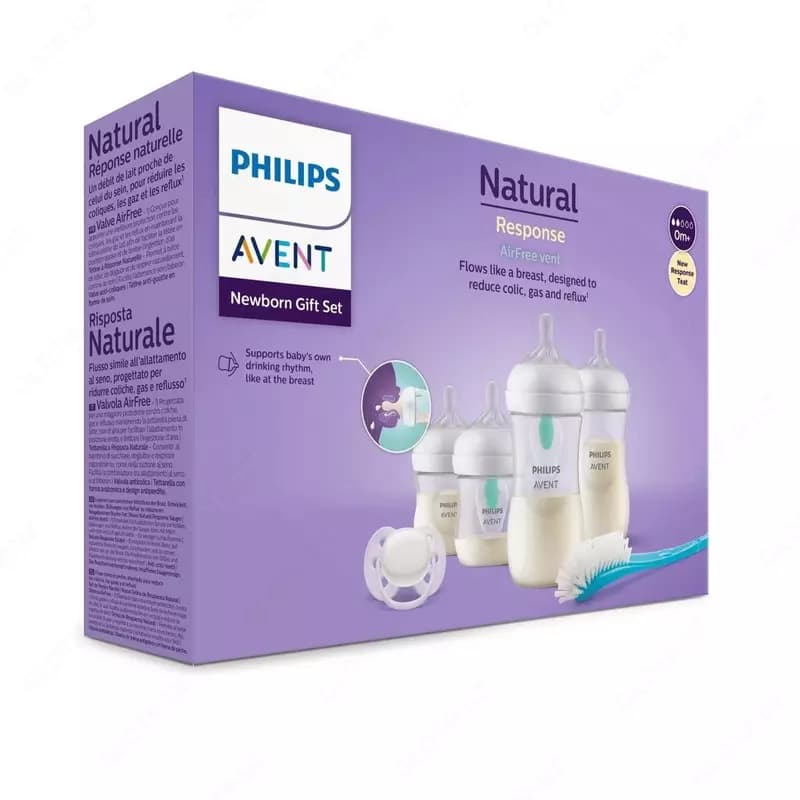 Бутылочки для кормления Philips Avent серии Natural (newborn gift set, 0m+) — 2