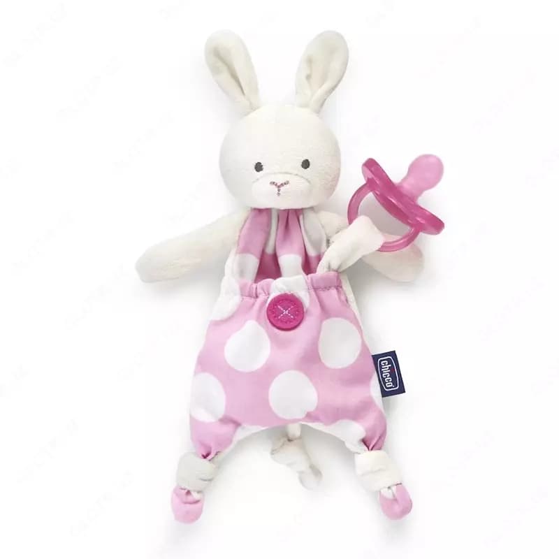 Мягкий платочек с держателем для пустышки Chicco Pocket Friend — 1