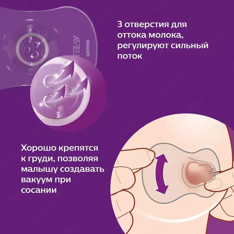Avent Накладки на соски силиконовые защитные р. S, 2 шт — 2