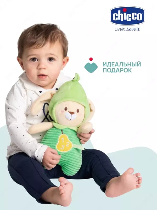 Интерактивная игрушка Chicco ”Грушевая Зайка”, раннее развитие, говорящая, мягкая, для малышей — 4