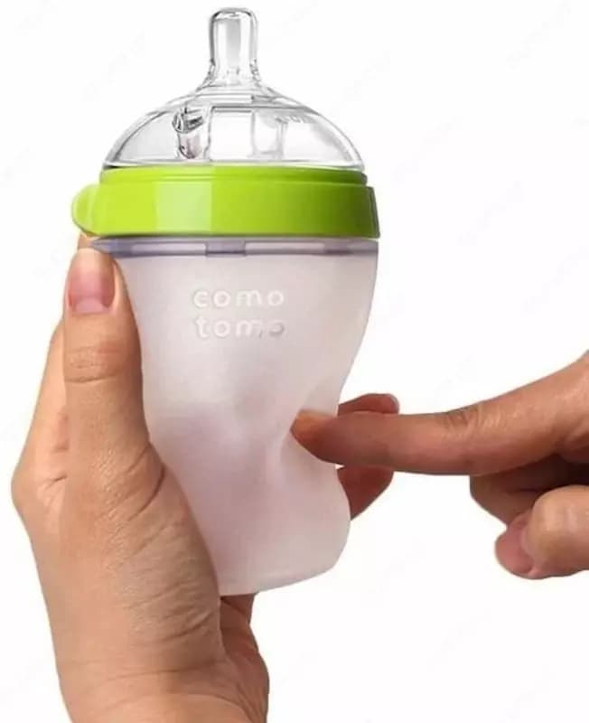 Набор бутылочек (силиконовые) "Como Tomo" 250 мл, +3 м, 2 шт., зеленая — 3