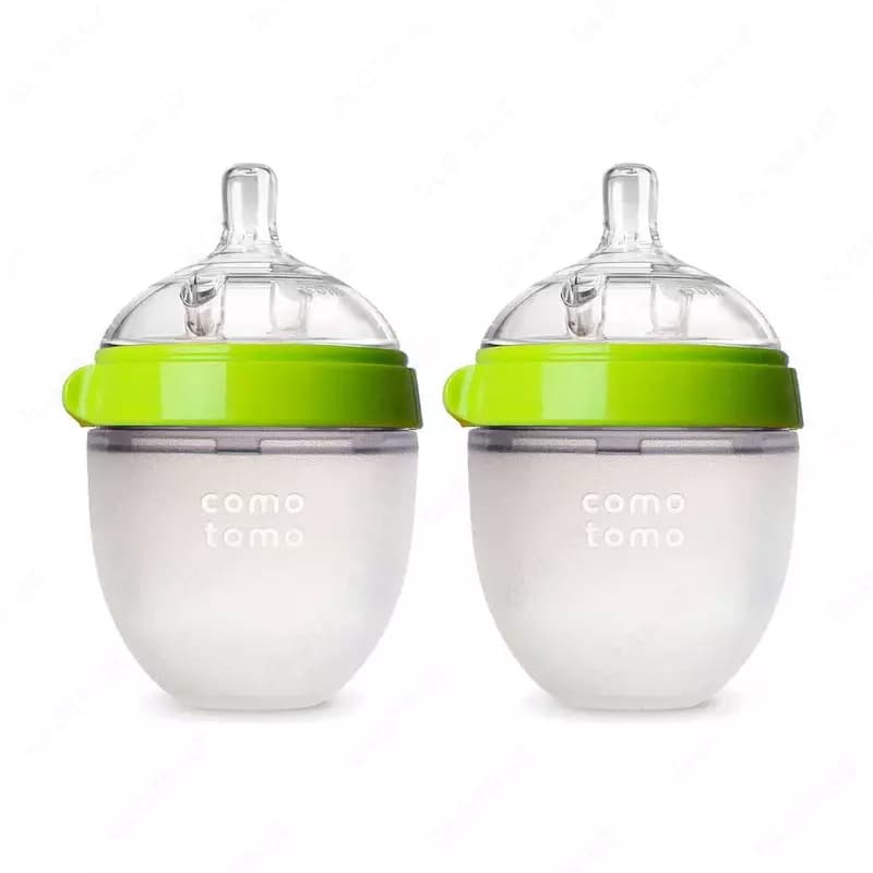 Набор бутылочек (силиконовые) "Como Tomo" 150 мл, +3 м, 2 шт., зеленая — 1