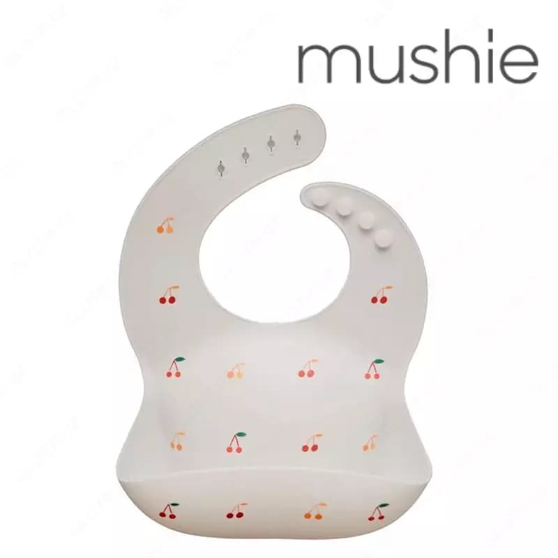 Нагрудник Mushie силиконовый cherry — 1