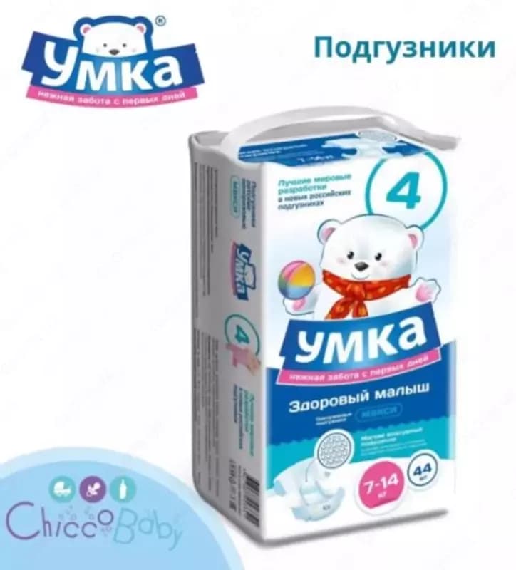 Подгузники Умкa 4L 7-14кг 44 шт — 2