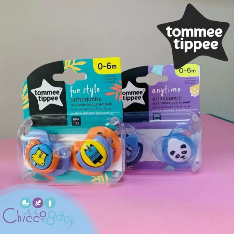 Соска Пустышка Tommee Tippee "fun style" (силикон) 0-6мес 2шт. — 3