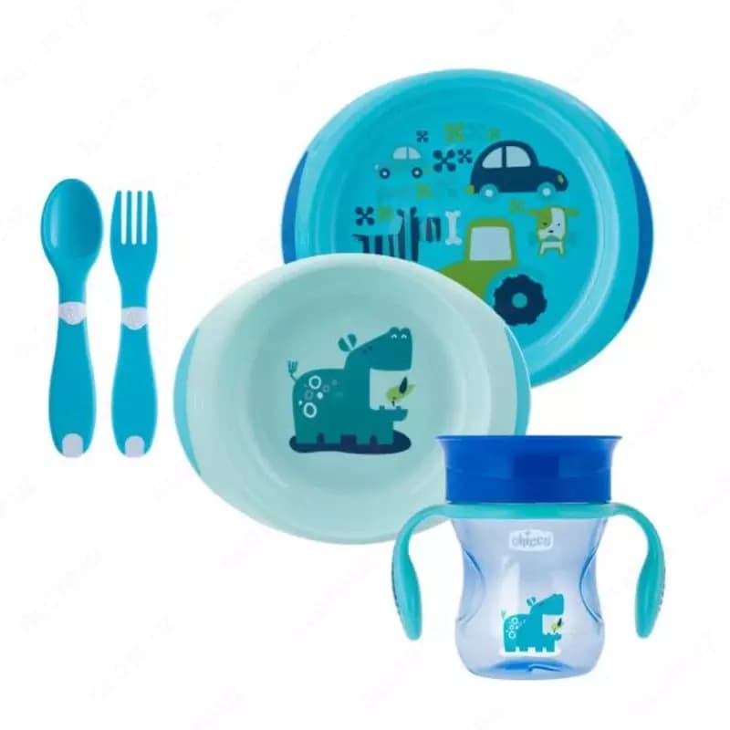 Набор для кормления ребенка CHICCO WEANING SET 12m+ BOY, арт.CH16201-20 — 1