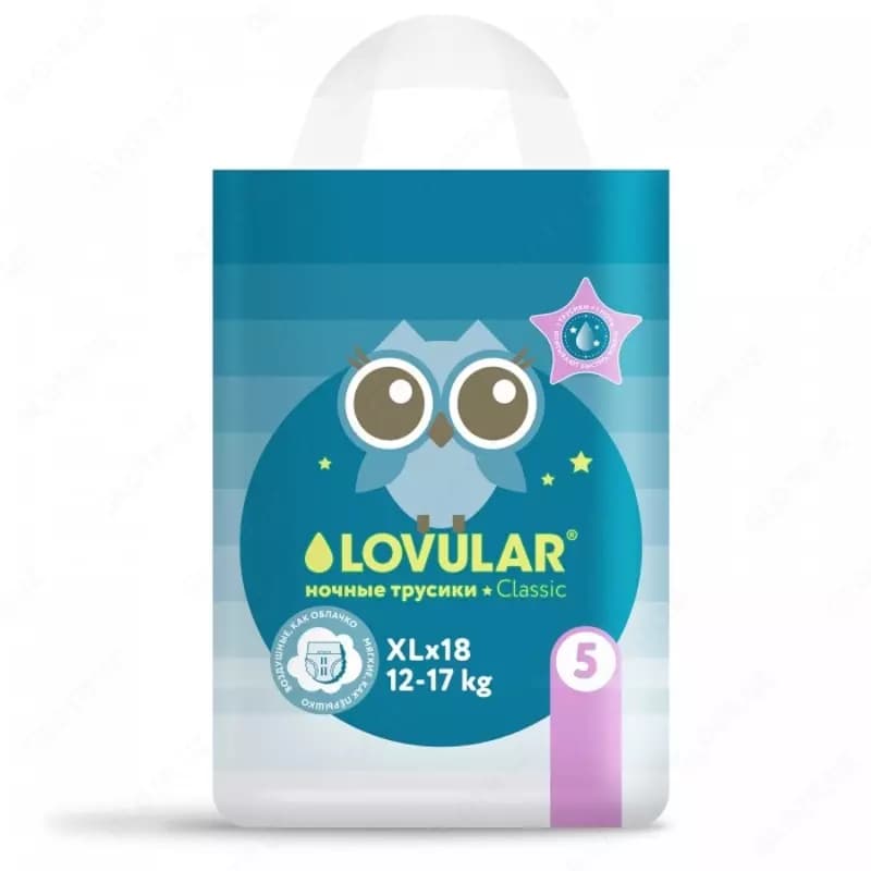 Lovular Подгузники-трусики ночные XL (12-17 кг) 18 шт. — 2