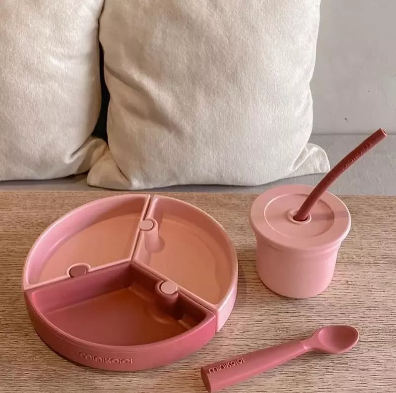 🍽 Нескользящая тарелка с отделениями Minikoioi Puzzle — 2